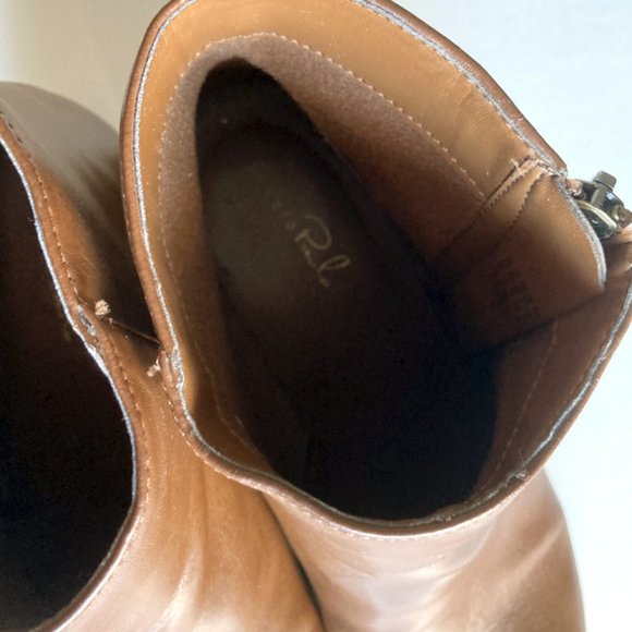 Studio Paolo Faux Leather Brown Zip Up Booties, sz 9.5M - Picture 11 of 11